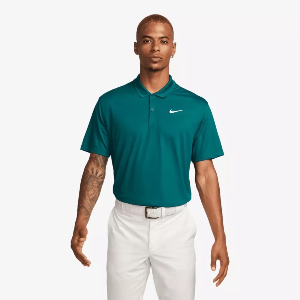 Nike Golf Men’s Tour Dri-Fit Jacquard Polo Shirt Teal DR5303-367 Sz Large